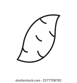 Sweet potato icon Flat simple outline