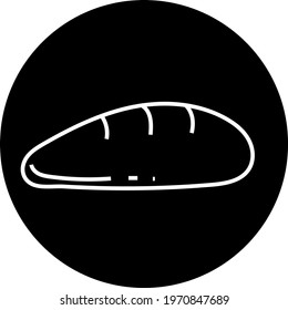 Süßkartoffel, Symbol, Vektorgrafik auf weißem Hintergrund