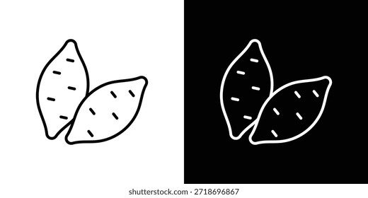Elemento de logotipo de icono de batata. Ilustración vectorial. EPS10