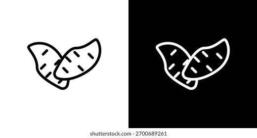 Icono de batata Logo. Ilustración vectorial. Ilustración EPS.