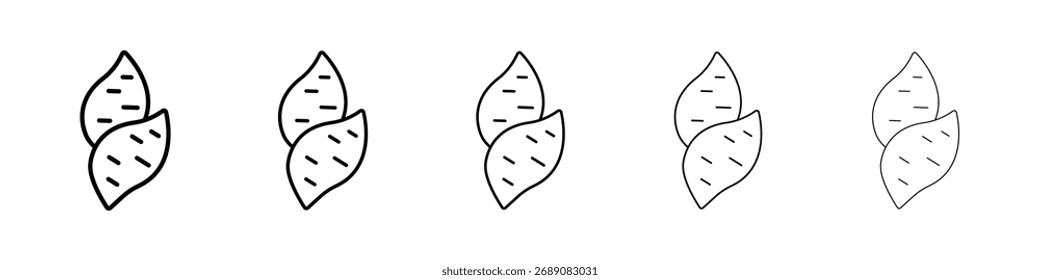 Sweet potato icon for mobile concept and web design.