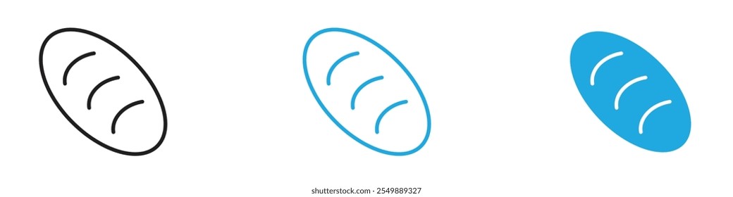 Conjunto de línea de Vector de contorno de icono de batata