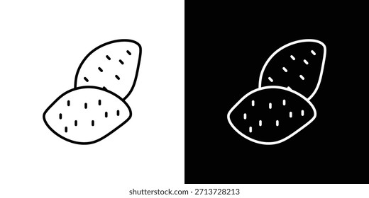 Icono de la batata, muestra del Vector del contorno, Descarga del diseño del logotipo