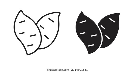 Paquete de iconos de batata. Elemento de diseño de icono de Vector plano.