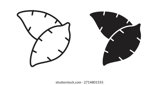 Paquete de iconos de batata. Elemento de diseño de icono de Vector plano.