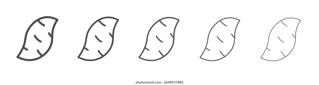 Icono de la batata Signo de Vector aislado simple