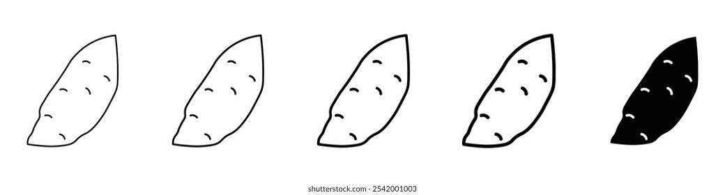 Icono de batata Ilustración de contorno simple