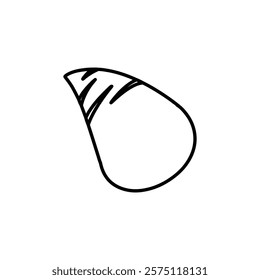 sweet potato icon Simple outline illustration
