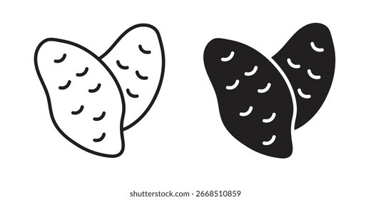 Icono de batata estilo sólido. Ilustración vectorial plana.