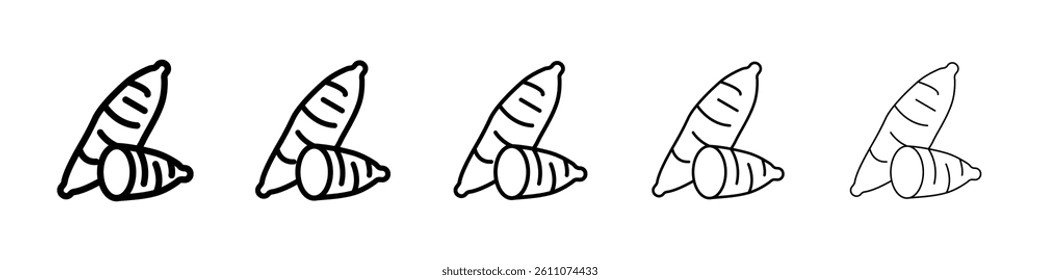 Sweet potato icon Symbol mark in Outline style