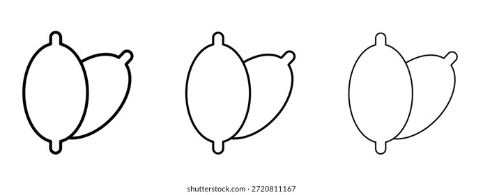 Símbolo de línea delgada del icono de la batata en el fondo blanco, Ilustración vectorial editable del movimiento