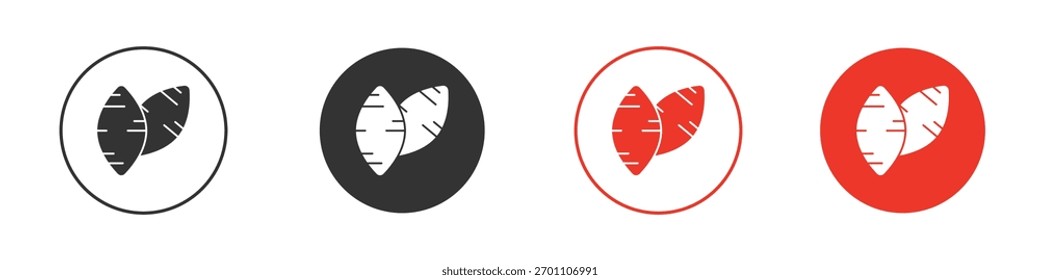 Icono de batata colección de Vector. Vector ilustraciones de símbolos de stock