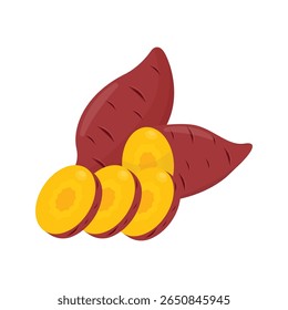 Diseño de Vector de icono de batata.