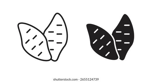 Diseño de Vector de icono de batata. set web icons