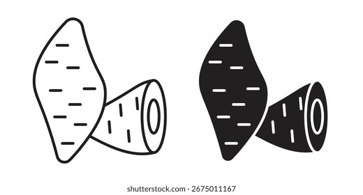 Diseño de Vector de icono de batata, perfecto para diseños de ui de Sitio web