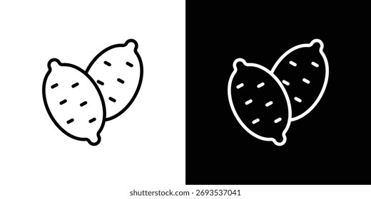 Gráficos del Vector del icono de la batata en trazos