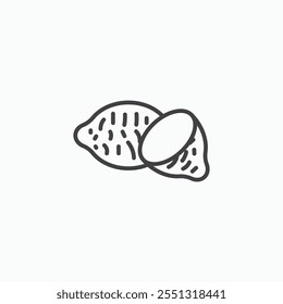 Ilustración vectorial de icono de batata. EPS10