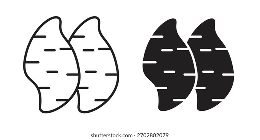 Elemento de diseño aislado de Vector de icono de batata. EPS10