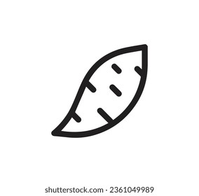 Sweet Potato icon vector. Linear style sign for mobile concept and web design. Sweet Potato symbol illustration. Pixel vector graphics - Vector.