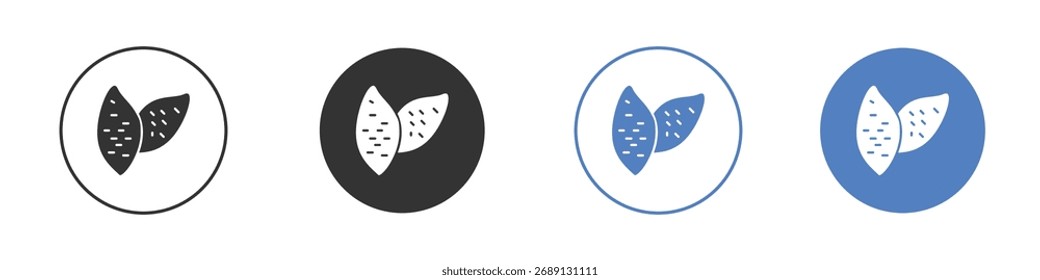 Vector de icono de batata. Diseño de ilustración de Plantilla de logotipo