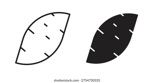Sweet potato icon vector logo design element. Vector emblem template.