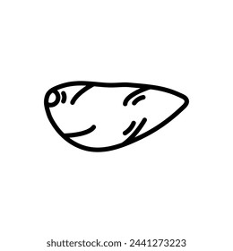 Sweet Potato  icon in vector. Logotype
