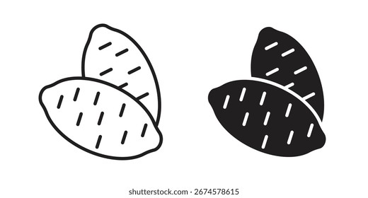 Icono de batata Vector, signo y símbolo para Elementos de diseño, Sitio web o App.