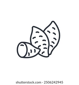 Sweet potato icon. vector.Editable stroke.linear style sign for use web design,logo.Symbol illustration.