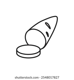 Diseño web de icono de batata en Vector