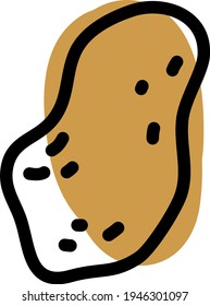Sweet potato, illustration, vector on a white background