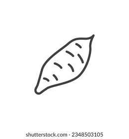 Sweet potato line icon. linear style sign for mobile concept and web design. Fresh potato outline vector icon. Symbol, logo illustration. Vector graphics