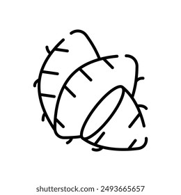 Ícono de esquema de batata dulce, Ilustración vectorial