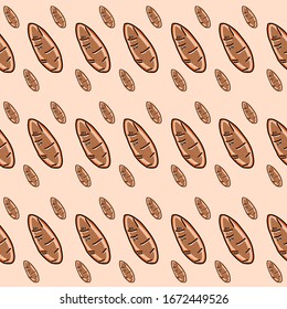 Sweet potato pattern, illustration, vector on white background.