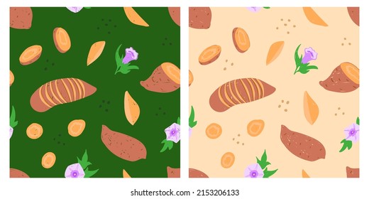 Sweet potato pattern sketch illustration