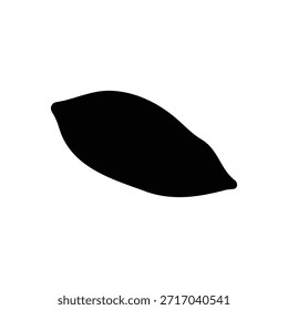 Diseño plano de Vector de icono de silueta de batata.