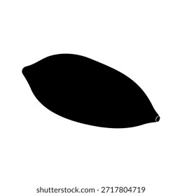 Diseño de ilustración plana de Vector de silueta de batata.