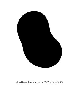 Diseño de ilustración plana de Vector de silueta de batata.