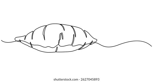 Sweet potato tuber vector illustration. One line art drawing with lettering organic sweet potato, Single continuous line drawing whole healthy organic sweet potato for orchard logo identity. Fresh pro