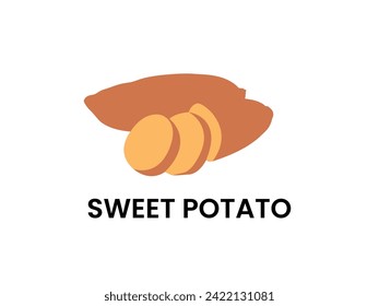 Sweet Potato Vector design and flat isolation.