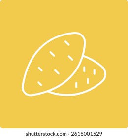 Icono de Vector de batata. Se puede utilizar para aplicaciones de impresión, móviles y de Web.