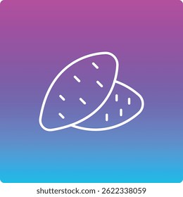 Icono de Vector de batata. Se puede utilizar para aplicaciones de impresión, móviles y de Web.