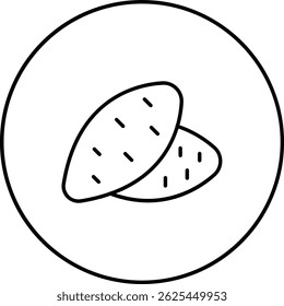 Icono de Vector de batata. Se puede utilizar para aplicaciones de impresión, móviles y de Web.