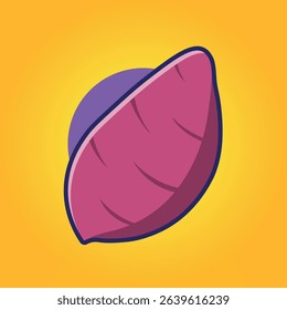 Sweet Potato Vector Illustration Cute Cartoonish Design
