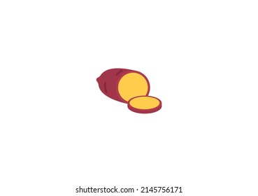 Sweet Potato Vector Isolated Emoticon. Sweet Potato Icon