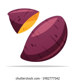 Sweet potato vector isolated illustration