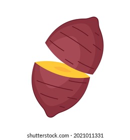 Sweet Potato vector.  Sweet Potato on white background.