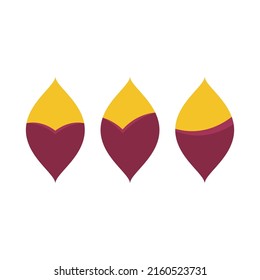 Sweet Potato vector. Sweet Potato on white background. Sweet Potato icon set.