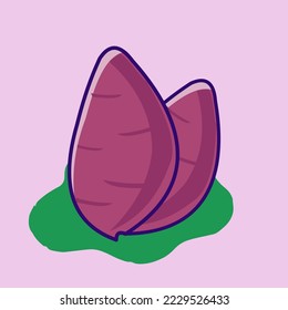 Sweet potato vector. Sweet Potatoes on a pink background