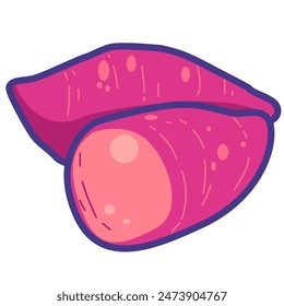 Sweet potato vegetable cartoon icon, sweet potatoes vector illustration, ipomoea batatas or ubi jalar, ubi rambat or ubi manis, ubi jawa jenderal, petatas or kentang manis, ketela rambat