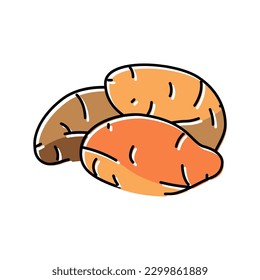 sweet potato vegetable color icon vector. sweet potato vegetable sign. isolated symbol illustration